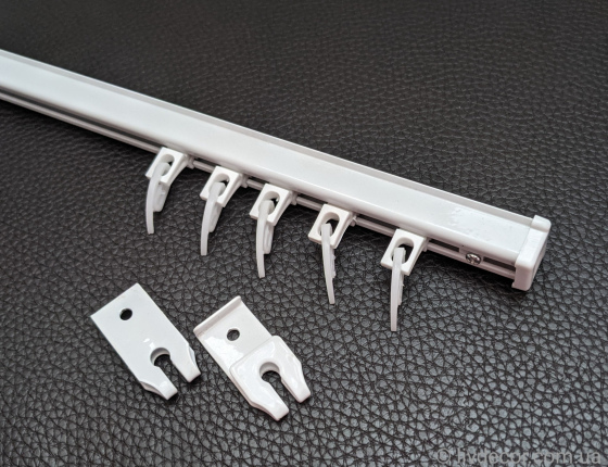 Карниз KS-1 (1-ряд) з кронштейном "КЛІПСА" алюмінієвий (укомплектований)